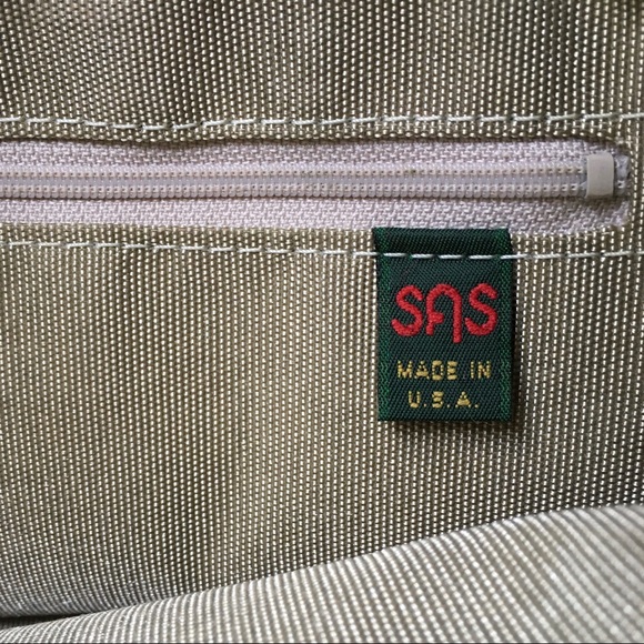 SAS Gold Handbag Leather Hobo Lots of Pockets Shoulder Bag - Picture 6 of 16